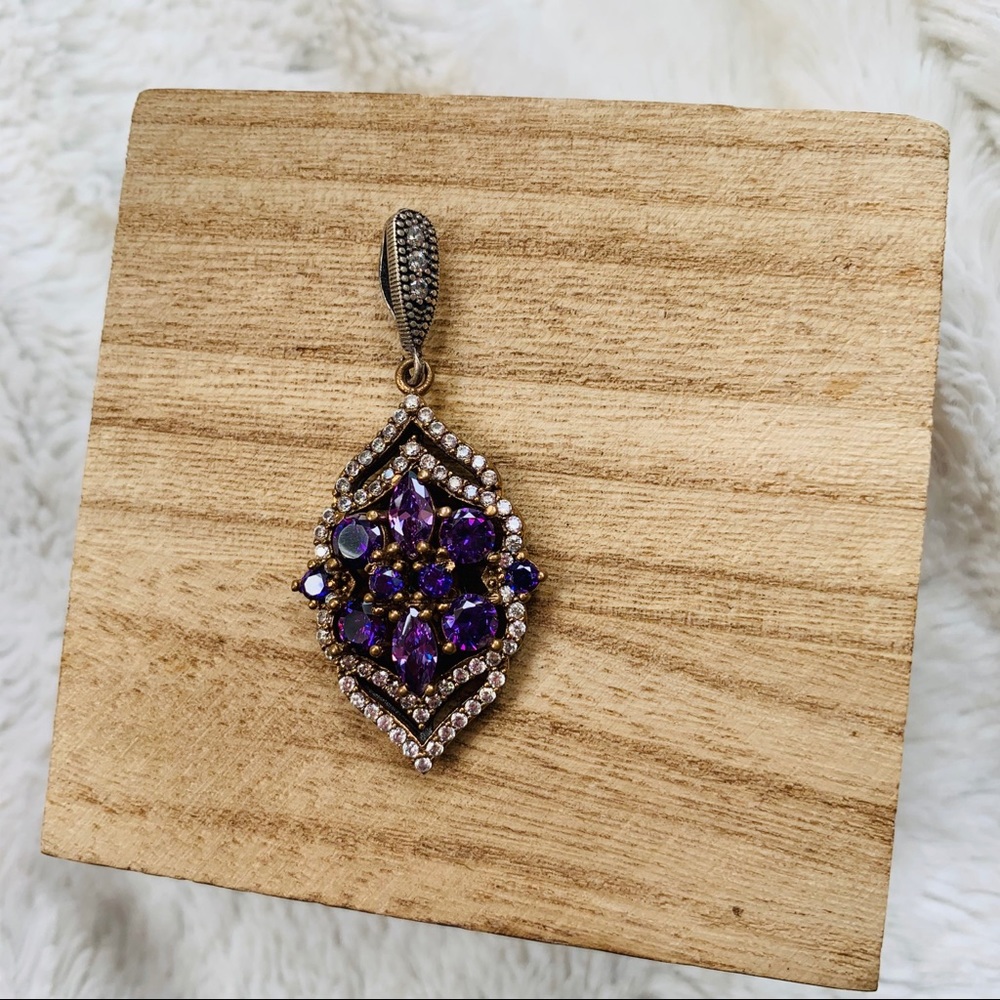 ⭕️SOLD⭕️Turkish Amethyst Pendent Bronze 925 - Picture 2 of 8